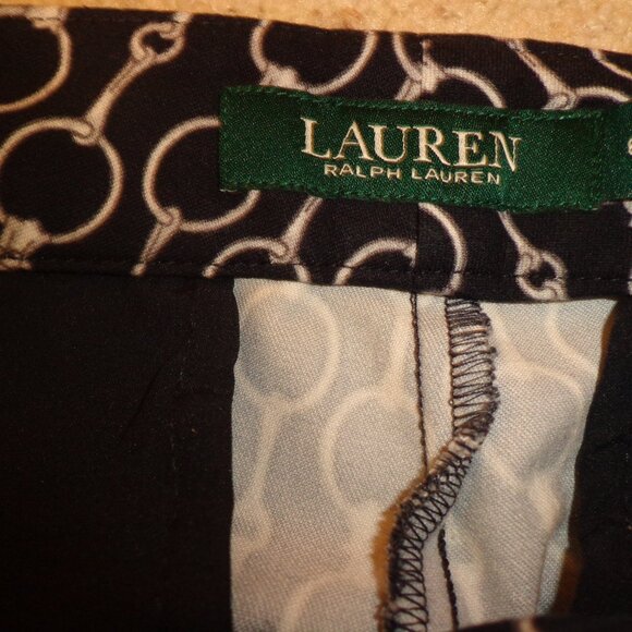 NWOT Ralph Lauren Equestrian Straight Leg Pant 6 Horse Bit Zip Navy/Wht - Picture 3 of 16